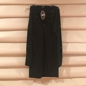 NWT Size 2 V Neck Long Sleeved Mini Dress